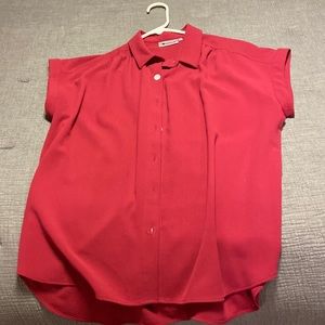 BOLLIE Brand Burgundy Blouse EUC Size XL